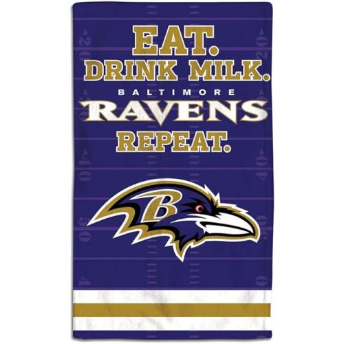 WinCraft 9960627196 10 x 17 in. Baltimore Ravens Baby Burp Cloth