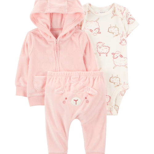 Pink Baby 3-Piece Sheep Little Jacket Set | Carter’s Oshkosh Canada