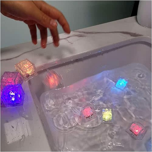 ZHIHUI 8PCS Kids Baby Time Shower Bathtub LED Light Up Toys Colorful Changing Waterproof Underwater Lights Bath Toy
