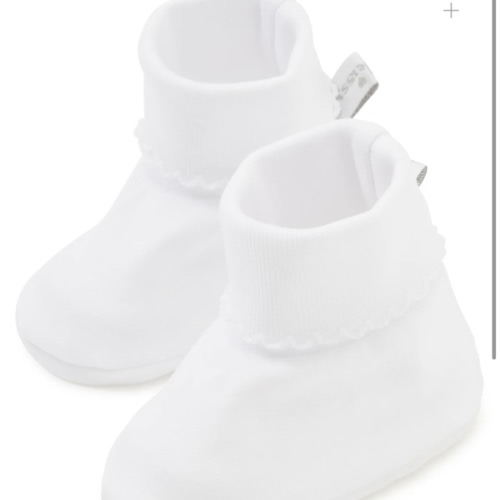 White Kissy Basics Booties