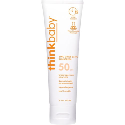 Thinkbaby SPF 50+ Mineral Sunscreen Baby Sunscreen Lotion 3 Oz