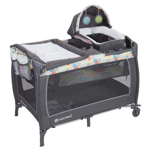 Baby Trend Lil Snooze Deluxe II Nursery Center Playard, Funfetti
