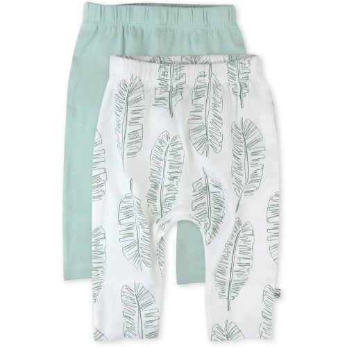 HonestBaby Multipack Harem Pants Roomy Fit Pull on Bottoms 100% Organic Cotton for Infant Baby Boys, Girls, Unisex