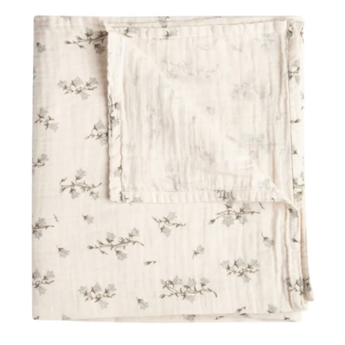 Bluebell Cotton Muslin Throw | Cream