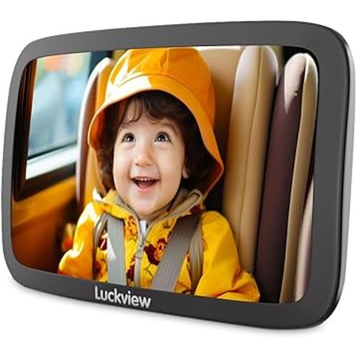 Baby Car Mirror, Larger Size Baby Mirror for Car, Wide Universality Mirror for Car Seat Rear Facing, Easy Installation with 360° Rotation - Peace of Mind