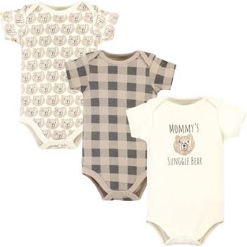 Soft Cotton Bodysuit Triple Pack, 0-3M