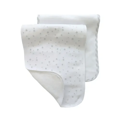 4Baby Burp Cloth - Grey Star - 2 Pack | Baby Bunting AU