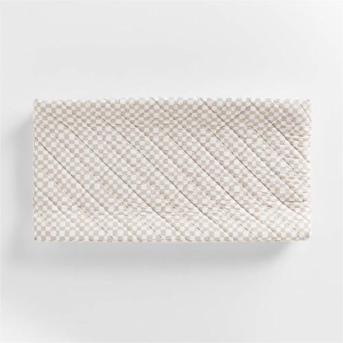 Venice Natural Taupe Organic Cotton Baby Changing Pad Cover by Leanne Ford