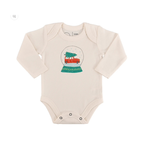 Organic Baby Onesie - Snow Globe | 100% Cotton | Finn + Emma
