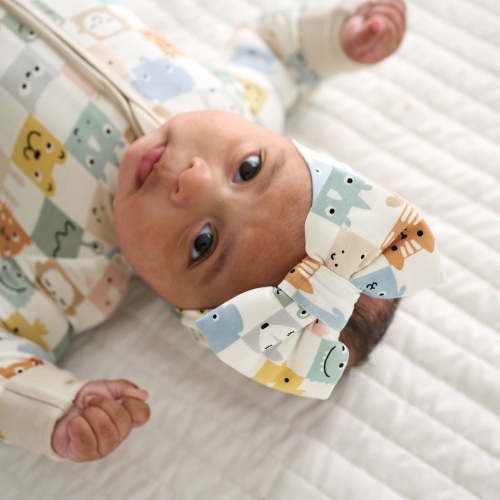Check Mates Luxe Bow Headband - Little Sleepies