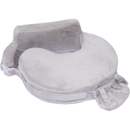 My Brest Friend Super Deluxe Nursing Pillow – Extra Soft Breastfeeding Support Pillow with Plush Slipcover, Firm Flat Cushion, Wrap-Around Adjustable Fit & Back Panel – Gold