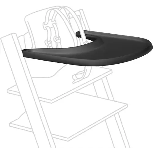 Stokke Tray, Black - Designed Exclusively for Tripp Trapp Chair + Tripp Trapp Baby Set - Convenient to Use and Clean - Made with BPA-Free Plastic - Suitable for Toddlers 6-36 Months