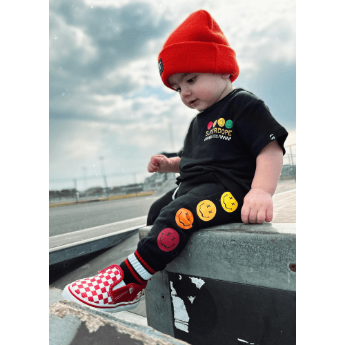 Little Trouble Joggers | Happy Face Color
|
Little Trouble