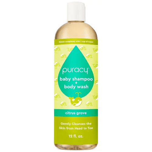 Puracy Shampoo & Body Wash for Children, Gently Scented Natural Baby Wash for Sensitive Skin, Plant-Based Baby Shampoo and Daily Bath Soap, Nourishes & Protects, 12 Ounce