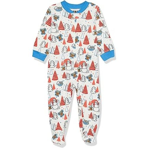 Amazon Essentials Disney | Marvel | Star Wars Unisex Babies' Snug-Fit Cotton Footed Sleepers, Multipacks