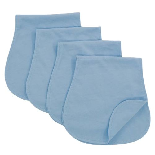 Baby Burp Cloths Baby Burp Set Curved Absorbent and Soft Valuable 4 Pack Double Layers (Blue)