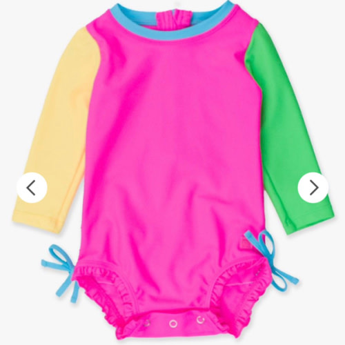 Neon Long Sleeve One Piece Rash Guard