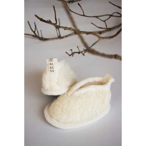 Baby merino wool slipper/ Woolen baby slippers with leather sole/ Slippers
