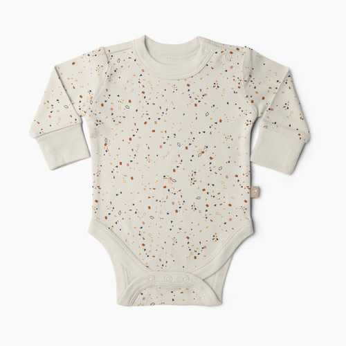 Goumi Kids x Babylist Bamboo & Organic Cotton Long Sleeve Bodysuit - Terrazzo, 0-3 M