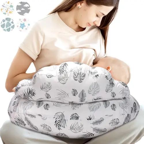 PILLANI Nursing Pillow for Breastfeeding, Breastfeeding Pillows for Mom & Baby Feeding Support, Removable Cotton Cover, w/Adjustable Waist Strap, Newborn Essentials Must Haves, Baby Registry Search