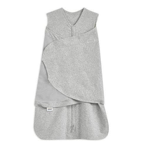 HALO 100% Cotton Sleepsack Swaddle, 3-Way Adjustable Wearable Blanket, TOG 1.5, Heather Grey, Small, 3-6 Months - Small (Pack of 1)