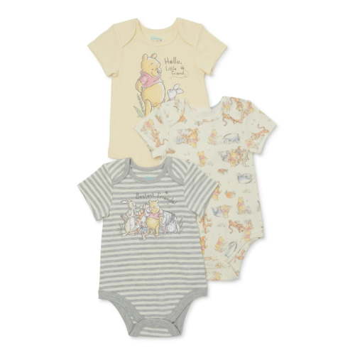 Winnie The Pooh Infant Bodysuits, Sizes 0/3Months - 24Months, 3-Pack