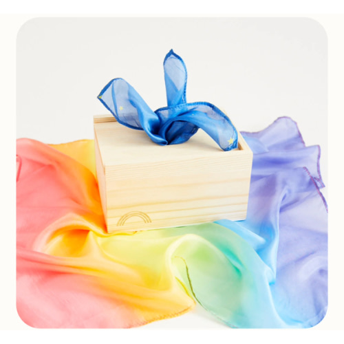 Wooden Pull Box with Mini Playsilks – Sarah's Silks