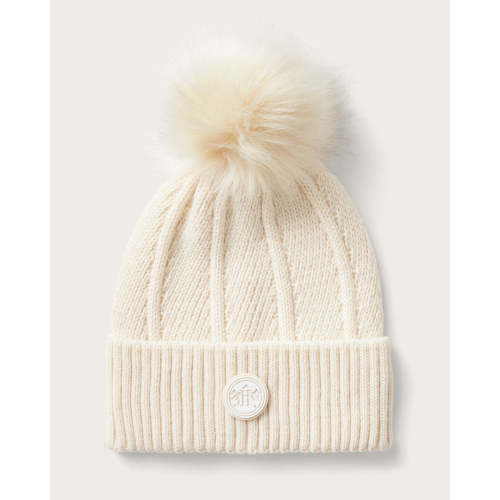 Baby Willow Pom Beanie in Chalk