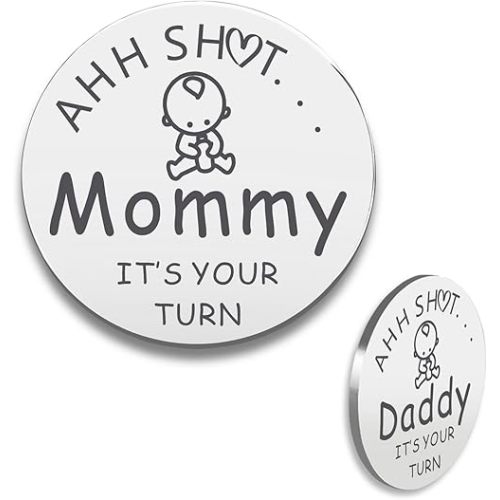 Pregnancy New Pregnant Mom Gifts for First Time Mommy Daddy After Birth Gifts Metal Decision Making Coin New Parents Best Baby Shower New Baby Pregnancy Gifts