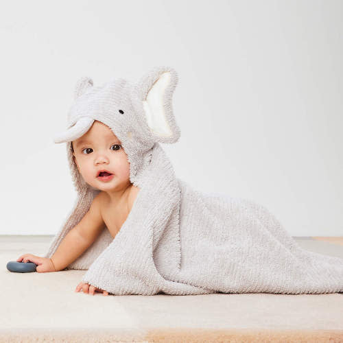Elephant Organic Hooded Baby Towel