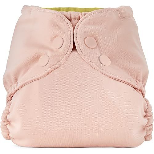 Esembly Cloth Diaper Cover Size 1 (7-17lbs) - Reusable Swim Diaper, Waterproof, Breathable - Adjustable Outer Layer Over Absorbent Inner for Blowout Protection - Blush