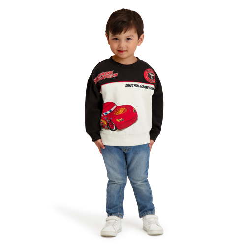 Cars Lightning McQueen Toddler Boy Long Sleeve Crewneck, Sizes 12M-5T
