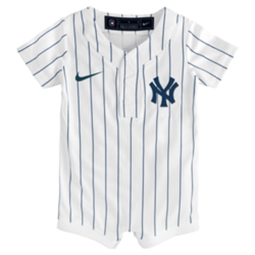 Yankees Baby Pinstripe Home Jersey Romper