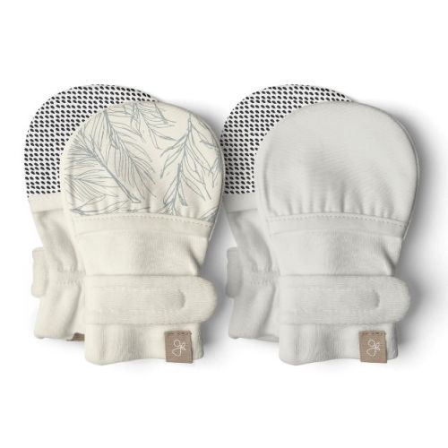 Goumi Stay On Baby Mitts - Cloud 0-3m