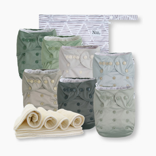 Nora's Nursery Cloth Pocket Diapers (7 Pack) - Morning Dew