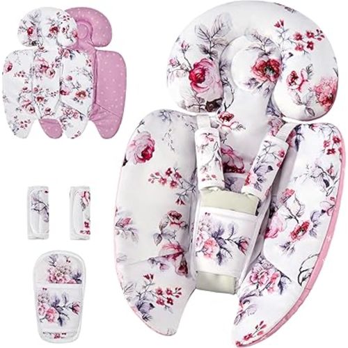 Infant Insert Compatible with 4moms Mamaroo Swing and Graco Swing and Infant Car Seat,Newborn Insert Head & Body Support Cushion,Breathable Soft Fabric, Universal for Baby Swings, Car seats, Strollers