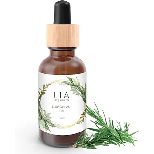 Hair Growth Oil - Organic, Vegan, Cruelty-Free - Rosemary, Castor, Pumpkin Seed, and Amla for Thick, Healthy Hair - 1.70 Fl Oz (Pack of 1)