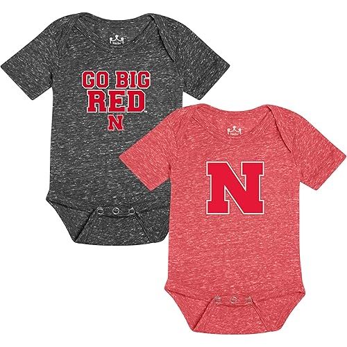Little King Short Sleeve NCAA Romper 2 Pack-Knobby Fabric-Knobby Fabric-Infant Sizes 0-3M 6M 12M 18M