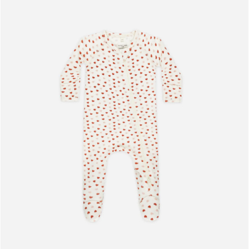 Bamboo Zip Footie || Valentines – Quincy Mae