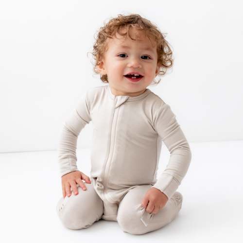 Oat Zippered Footie