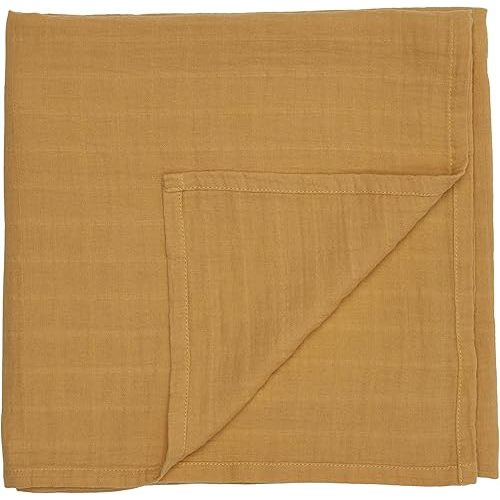 Swaddle - 100% Organic Cotton - Muslin Swaddle Blankets for Newborn, 47" x 47" (Autumn Yellow)