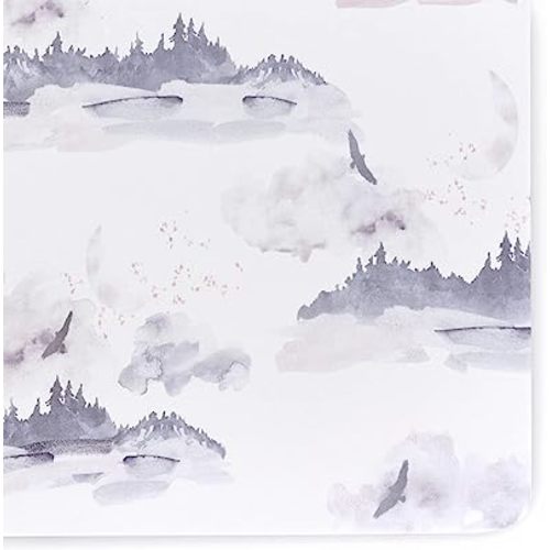 Crib Sheets - Crib Sheets Girl -Crib Sheets Boy - Jersey Sheets - Nursery Bedding - Toddler Bedding Sets for Girls and Boys - Baby Crib Sheets - OILO Studio Crib Sheet Misty Mountain