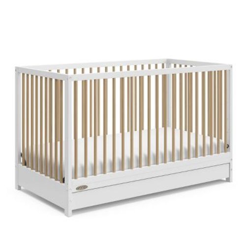 Graco Teddi 5-in-1 Convertible Crib With Drawer - White/driftwood