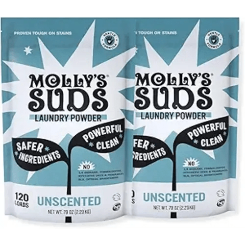 Molly's Suds Original Laundry Detergent Powder | Clean Laundry Detergent Powder for Sensitive Skin | Simple, Effective Ingredients, Stain Fighting | 240 Loads (Unscented)
