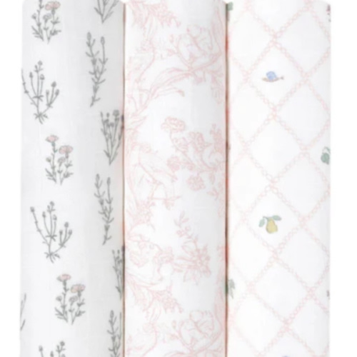 French Floral Silky Soft Swaddle 3 Pack | aden + anais