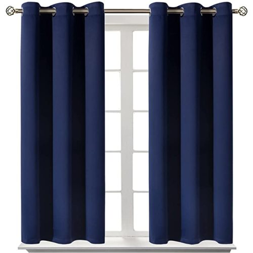 Navy Blackout Curtains for Bedroom - (38W x 54H)