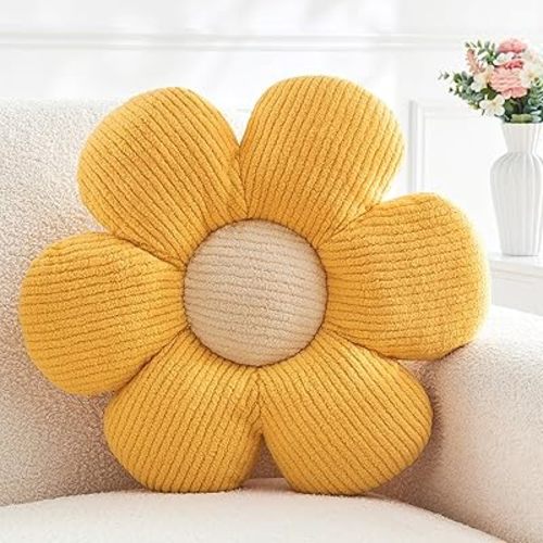 Flower Throw Pillow for corner couch