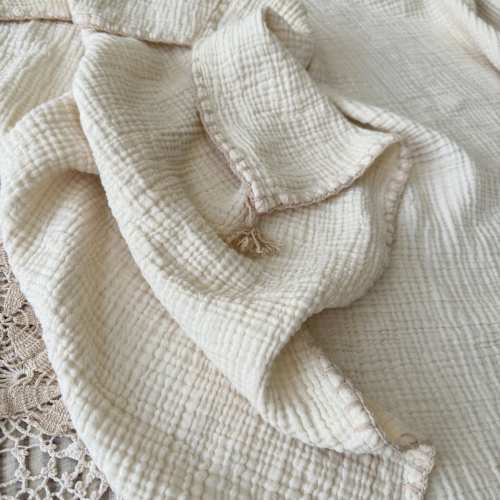 4 Layer Organic Muslin Baby Blanket, Soft Cotton Baby Swaddle, Newborn Gift for Girl or Boy, Muslin Baby Quilt