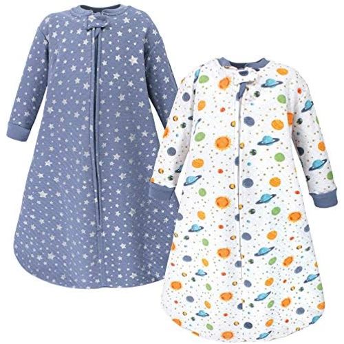 Hudson Baby Unisex Baby Premium Quilted Long Sleeve Sleeping Bag and Wearable Blanket
