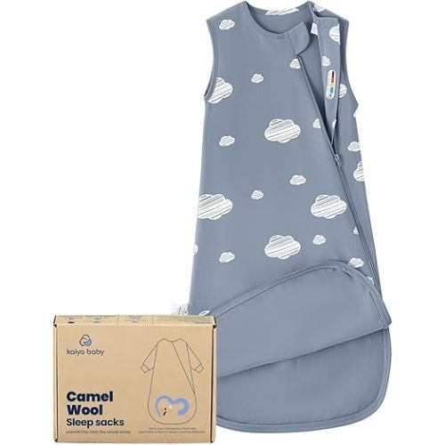 kaiya baby Unisex Sleeping Bag for Babies and Toddlers 0.5 Tog Sleep Sack 0-6 Months, Newborn Sleep Sack, Wearable Blanket Baby, One Piece Sleeveless, Gifts for Baby